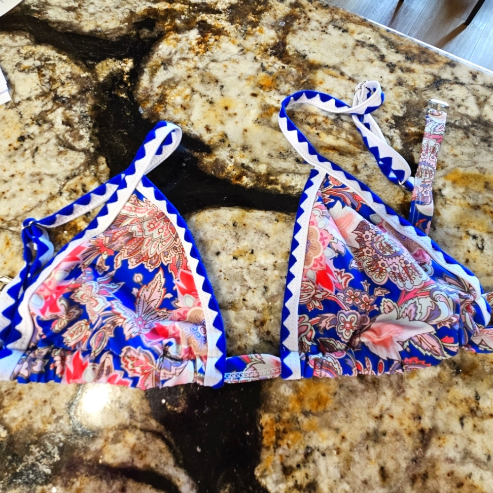 Two piece print swimsuit